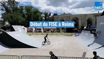Le FISE s'installe devant la Porte Mars à Reims