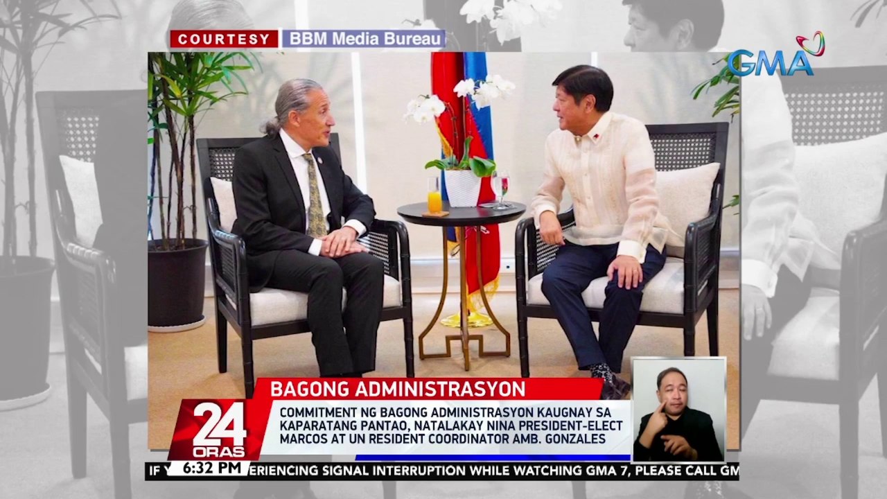 Commitment ng bagong administrasyon kaugnay sa kaparatang pantao, natalakay nina President-elect Marcos at UN Resident Coordinator Amb. Gonzales | 24 Oras