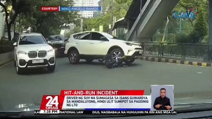 Driver ng SUV na sumagasa sa isang guwardya sa Mandaluyong, hindi ulit sumipot sa pagdinig ng LTO | 24 Oras