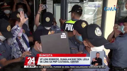 Leni Robredo, dumalaw kay Sen. Leila de Lima sa PNP Custodial Center | 24 Oras