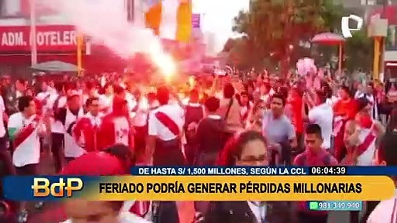 Repechaje Perú vs. Australia: declarar feriado este lunes generaría pérdidas de hasta S/1500 millones