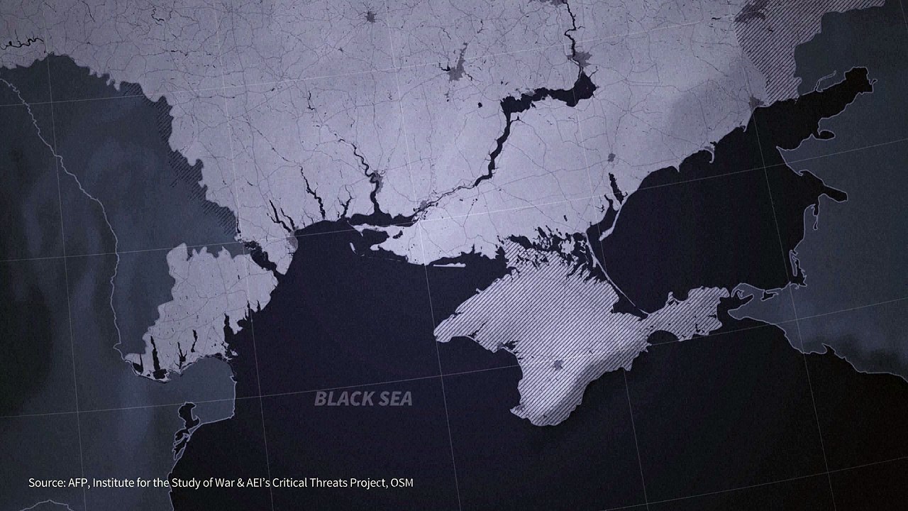 Animated map : main ports of Ukraine