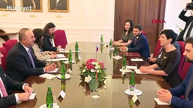 Bakan Çavuşoğlu, Çekya Temsilciler Meclisi Başkanı Adamova ile görüştü