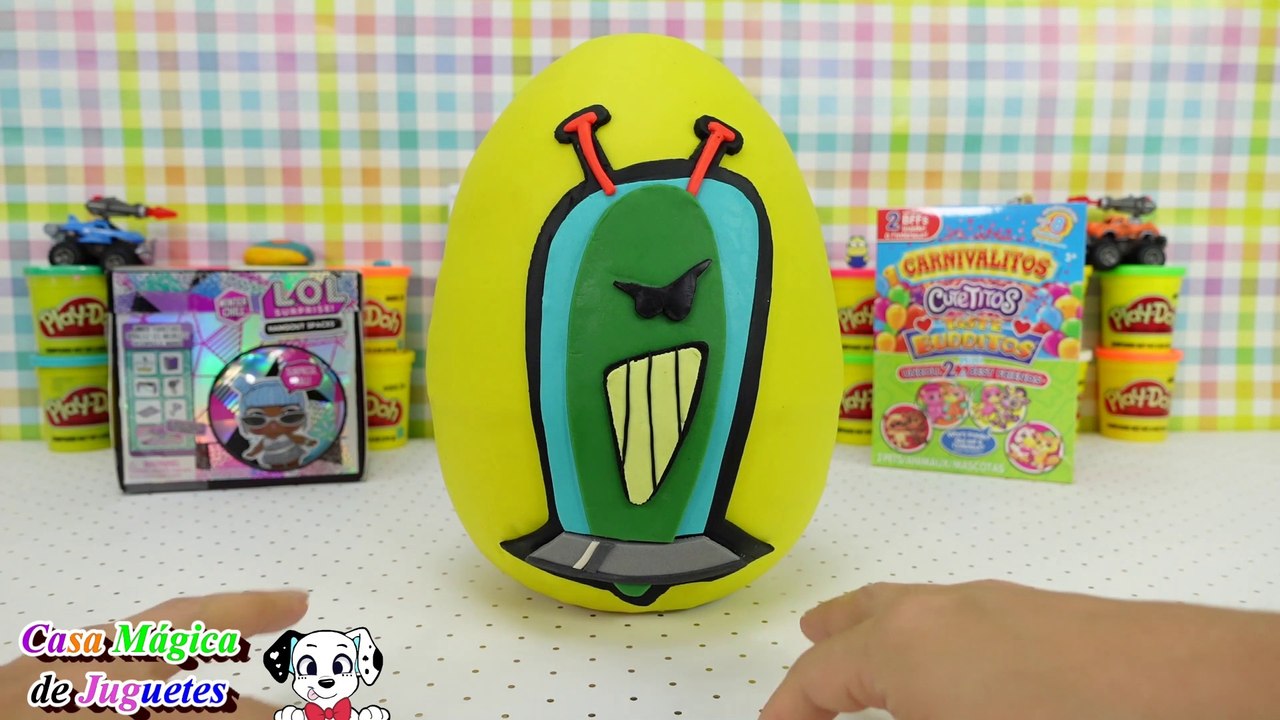 Huevo Sorpresa Gigante del Marciano Malhumorado de Pocoyo de Plastilina