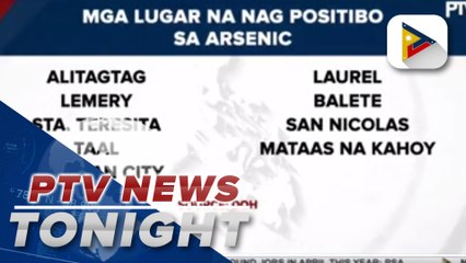Arsenic found in groundwater in 9 Batangas areas