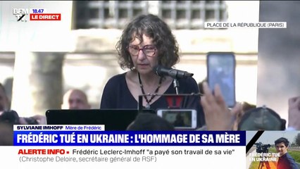 Sylviane Imhoff rend hommage à son fils Frédéric Leclerc-Imhoff