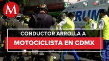 Atropellan a motociclista en alcaldía Cuauhtémoc en CDMX