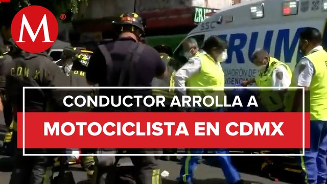 Atropellan a motociclista en alcaldía Cuauhtémoc en CDMX