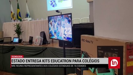 Estado entrega mais de 600 kits Educatron para colégios da região