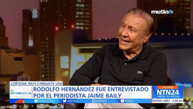 Rodolfo Hernández fue entrevistado por el periodista Jaime Baily