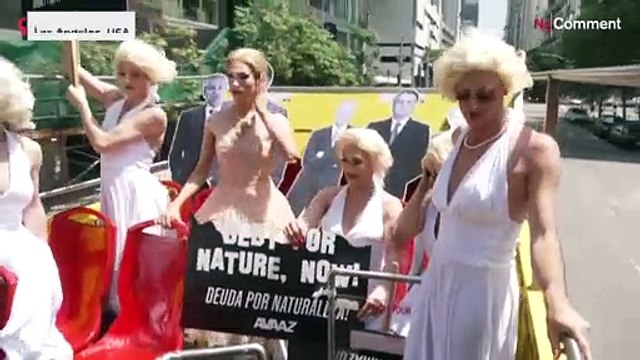 Marilyn Monroe pede a Biden medidas contra as alterações climáticas