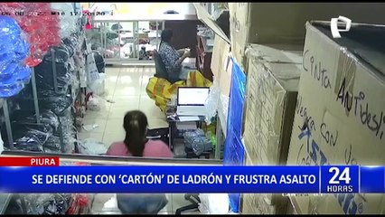 Piura: Hombre frustra asalto utilizando una caja de cartón