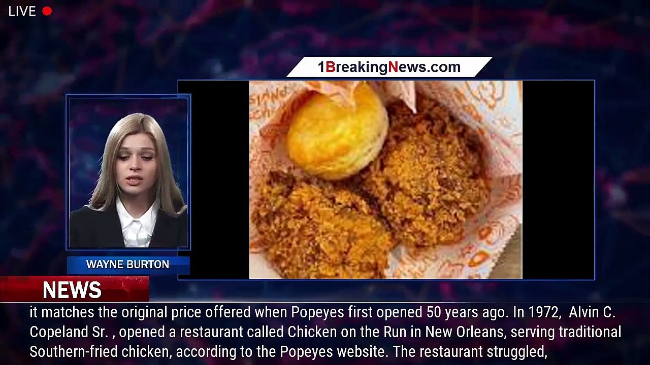 Popeyes is selling chicken for 59 cents to celebrate its 50th