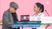 Claudia Sheinbaum le entrega las llaves de la CDMX a Silvio Rodríguez