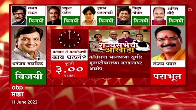 Rajya Sabha Result : राज्यसभेचा आखाडा : राज्यसभा मतदान ते निकालाचा हायव्होल्टेज ड्रमा:ABP Majha