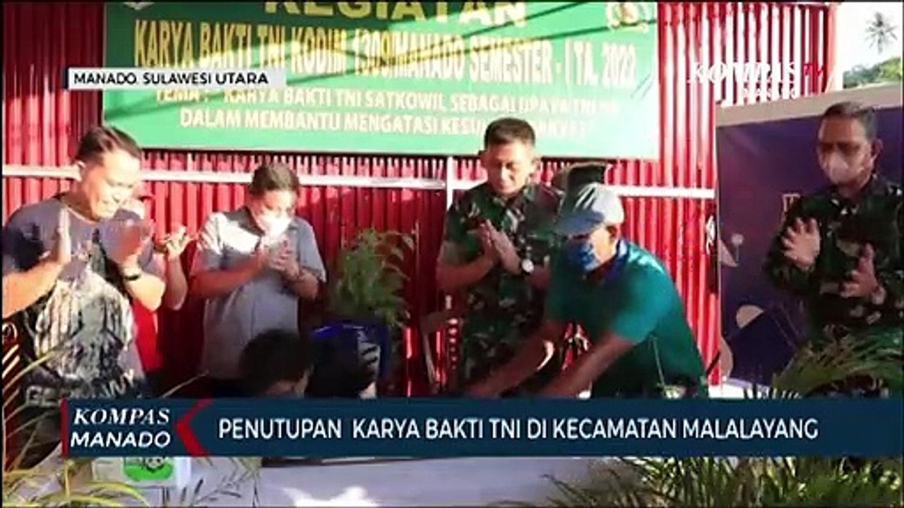 Penutupan  Karya Bakti TNI Di Kecamatan Malalayang