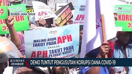 Warga Demo Tuntut Pengusutan Dugaan Korupsi Dana Covid-19 di Jember