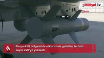 Pençe-Kilit bölgesinde etkisiz hale getirilen terörist sayısı 220'ye yükseldi