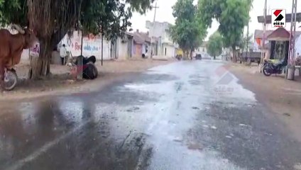 અમરેલીમાં ધીમીધારે વરસાદ