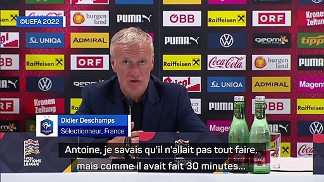 Didier Deschamps : "Griezmann n'est pas au meilleur de sa forme"