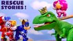 Paw Patrol Mighty Pups RESCUE Stories with Dinosaurs Toy Cartoon for Kids Children