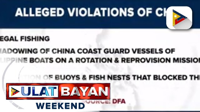 PH, muling naghain ng diplomatic protest laban sa China dahil sa umano'y iligal na aktibidad sa Ayungin shoal. Kasunod ito ng naunang diplomatic protest dahill sa pagbalik ng 100 Chinese vessels sa Julian Felipe Reef