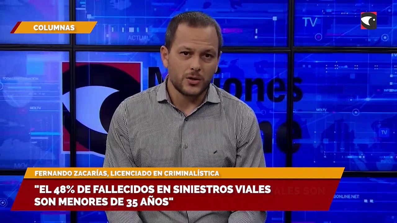 "El 48% de fallecidos en siniestros viales son menores de 35 años"