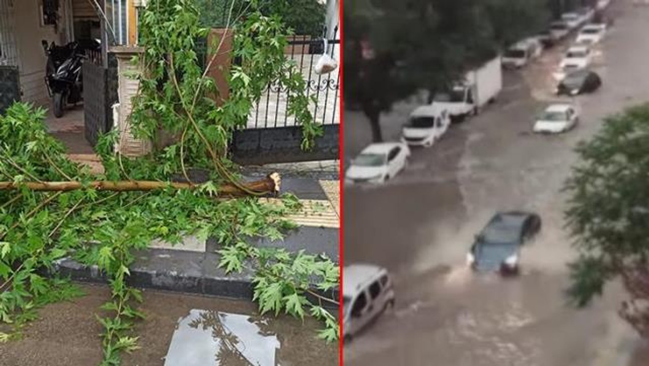 Ankara yine sele teslim! Araçlar suya gömüldü, binaların çatısı uçtu