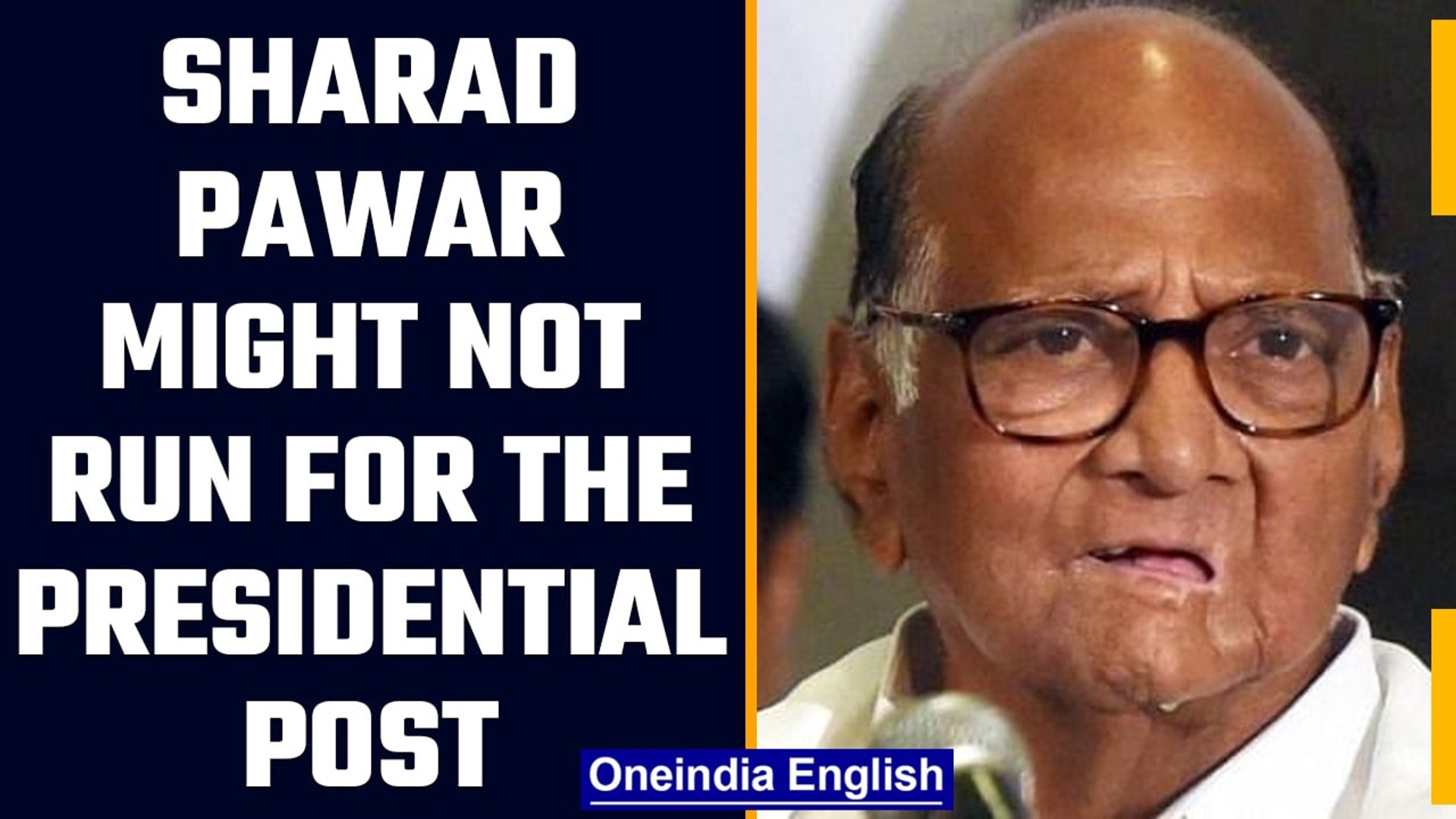 ⁣Presidential Elections 2022: Sharad Pawar might not run for elections | Oneindia News *News