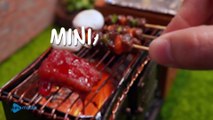 How To Cook BBQ Steak In Miniature Kitchen  ASMR Cooking Mini Food