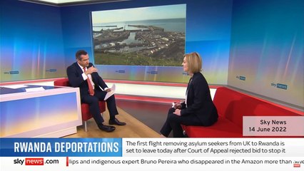 Liz Truss repeats 'the principle' is worth sending seven refugees to Rwanda