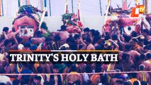 Deba Snana Purnima: Ceremonial Holy Bath Of Lord Jagannath & His Siblings At Snana Mandap