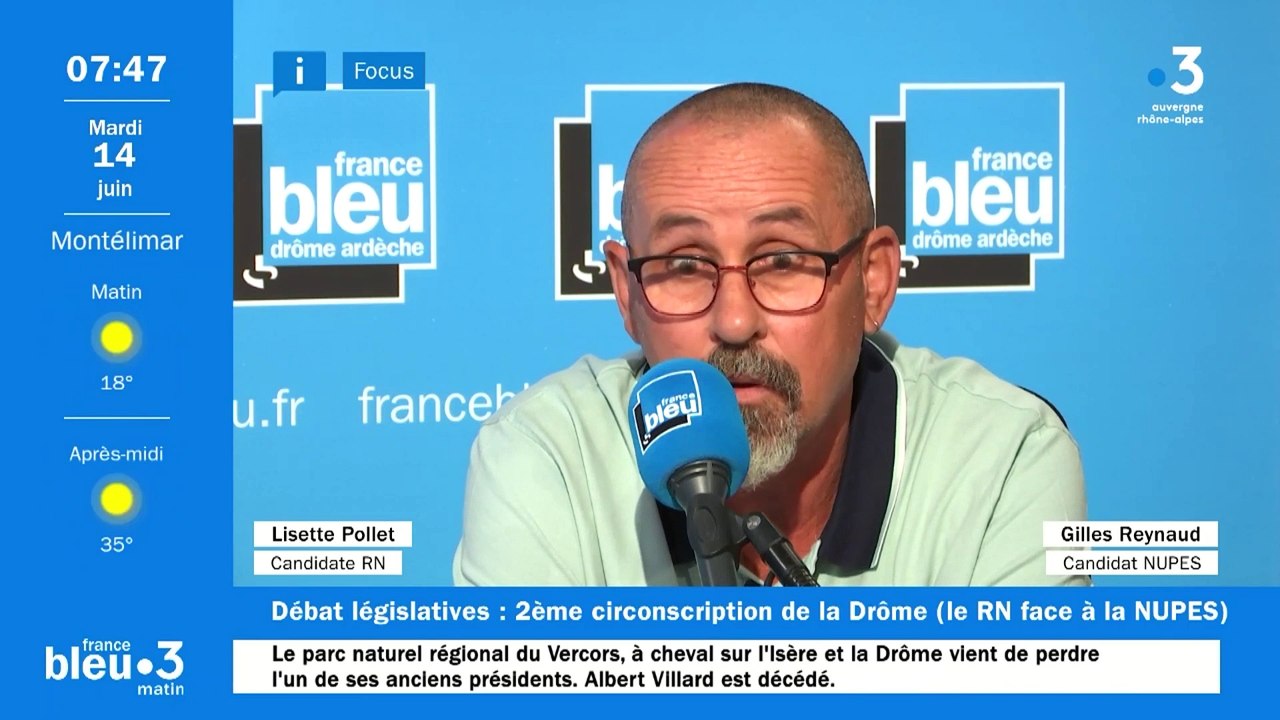 Débat législatives : Lisette Pollet (RN) / Gilles Reynaud (Nupes)