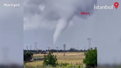 Silivri'de çıkan hortum kamerada