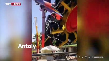 Lunaparkta feci kaza: O anlar kamerada