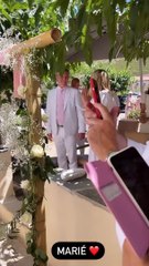 Download Video: Christine Bravo sublime mariée en Corse avec son époux Stéphane Bachot, 11 juin 2022