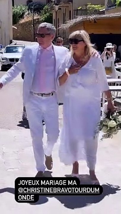 Christine Bravo sublime mariée en Corse avec son époux Stéphane Bachot, 11 juin 2022