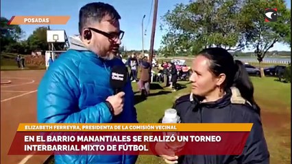 Torneo de fútbol mixto en barrio Manantiales