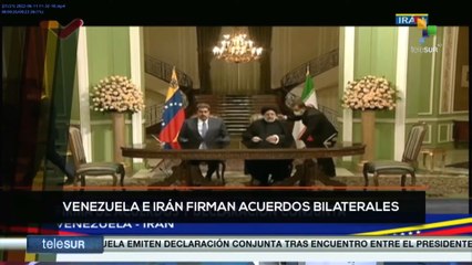 Download Video: teleSUR Noticias 11:30 11-06: Venezuela e Irán firman acuerdos bilaterales