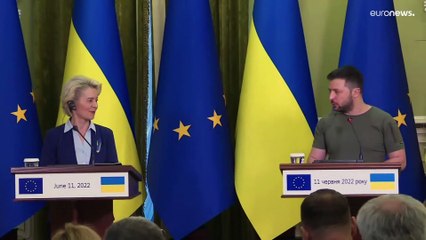 EU-Beitrittsantrag der Ukraine: Von der Leyen in Kiew