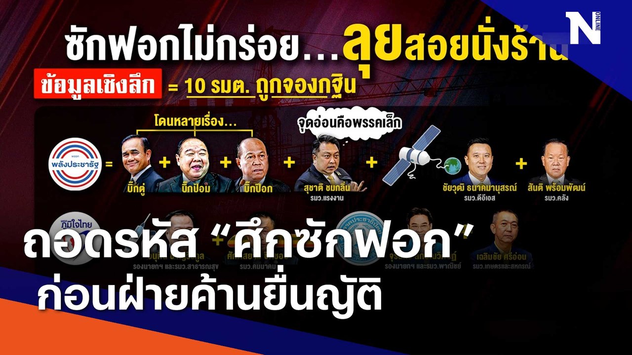 ถอดรหัส "ศึกซักฟอก" ก่อนฝ่ายค้านยื่นญัตติ | ข่าวข้นคนข่าว | NationTV22