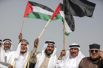 İsrail güçlerince evleri yıkılan Arakib köyü sakinleri için Gazze'de destek gösterisi düzenlendi