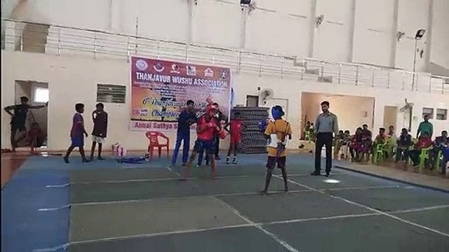 Naveen Wushu fight (wushu - sanshou)
