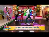 Fiorella Flores enseña rutina de ejercicios para embarazada en vivo