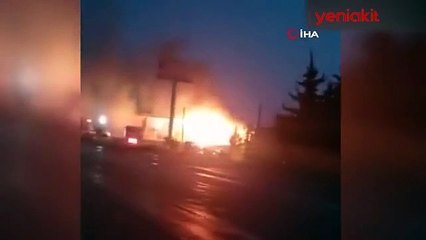 Akaryakıt istasyonunda korkunç patlama