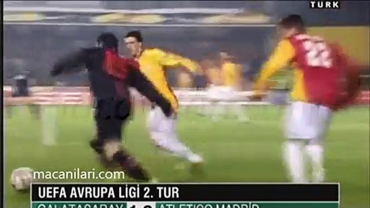 Galatasaray 1-2 Atletico Madrid 25.02.2010 - 2009-2010 European League Round of 32 2nd Leg