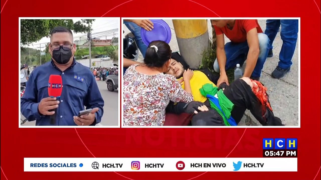 Grave motociclista en brutal impacto contra un...