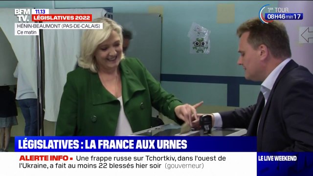 Législatives 2022: Marine Le Pen a voté à Hénin-Beaumont