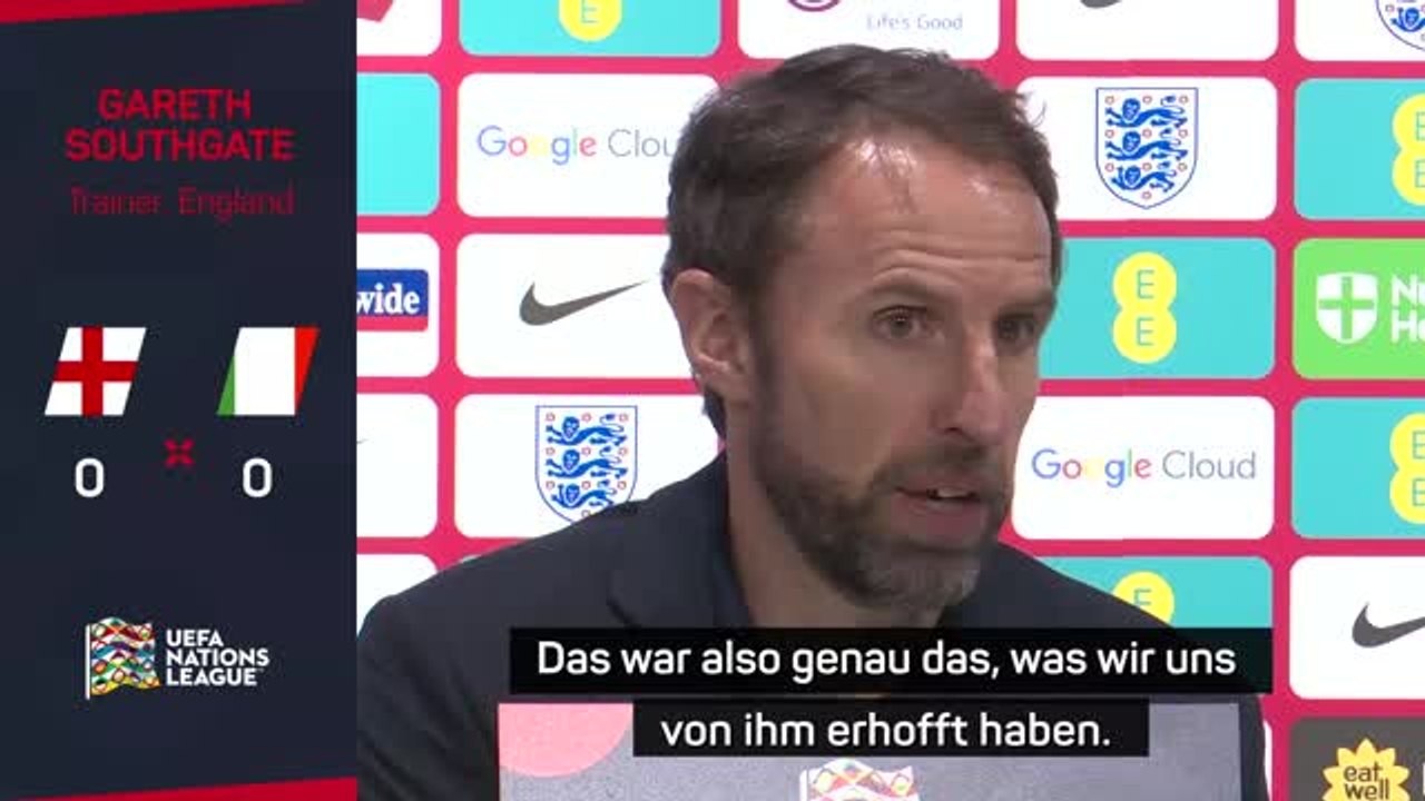 Southgate: 'Mit den Spielern, bin ich zufrieden'