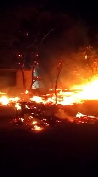 शॉर्ट सर्किट से आधा दर्जन बाड़ों में लगी आग